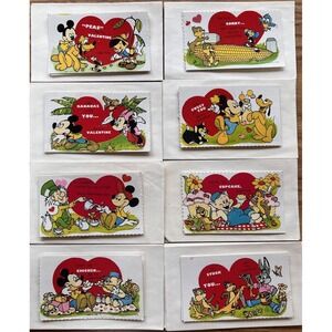 Vtg Walt Disney‎ Mickey Mouse & Pals Go On A Picnic Valentines Day Cards Lot #20